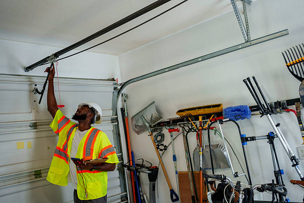 Professional Garage Door Panel Replacement technician working in Warren County County, NY